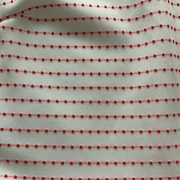 🎃 Vintage 50’s-60’s A-Line Mock Neck Red-White Polkadot Dress - Picture 7 of 10